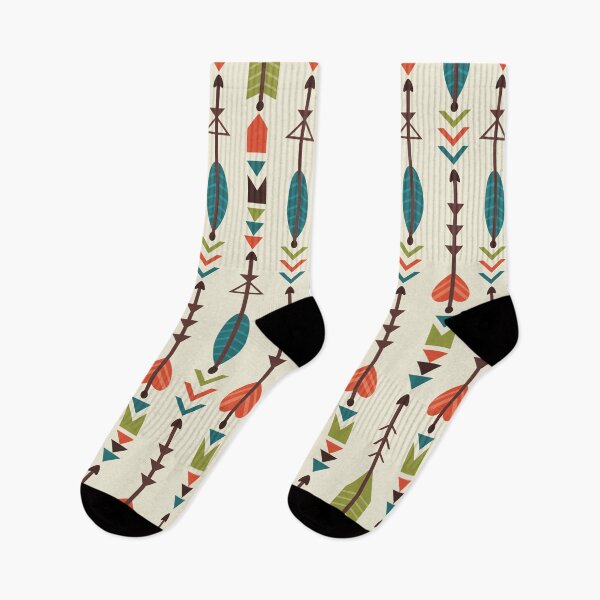 Item preview, Retro 1970s Mod Teal, Olive & Native American Arrow Design designed and sold by RetroMaggie.