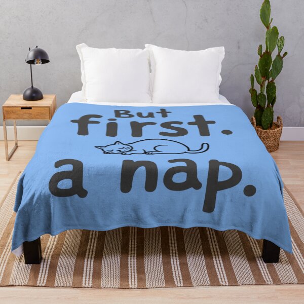 Item preview, But First, A Nap – Cute Minimalist Cat Design designed and sold by TroyTheTerrific.