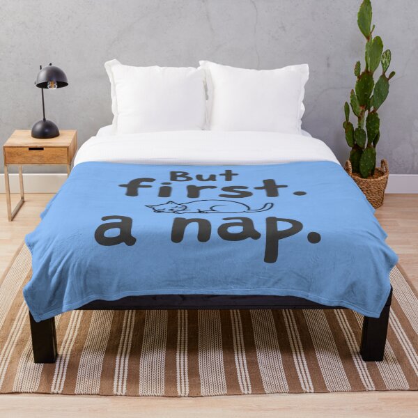 Item preview, But First, A Nap – Cute Minimalist Cat Design designed and sold by TroyTheTerrific.