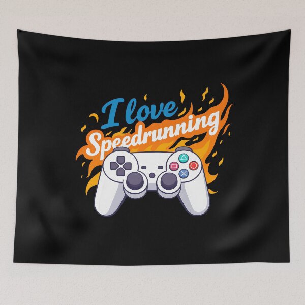 Item preview, I Love Speedrunning Flame Gamer Controller Graphic designed and sold by PHRASEandSTYLE.