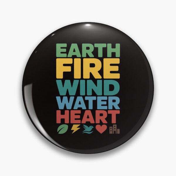 Item preview, Captain Planet Earth Day Earth Wind Fire Water Heart Symbols designed and sold by LapFemile.