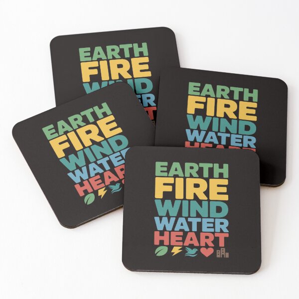 Item preview, Captain Planet Earth Day Earth Wind Fire Water Heart Symbols designed and sold by LapFemile.