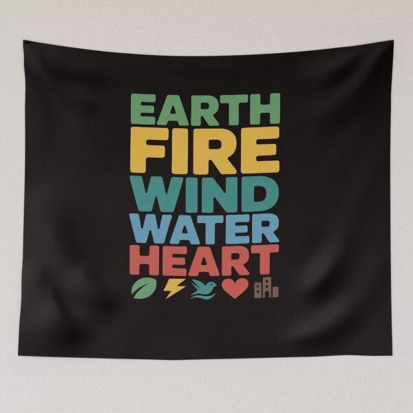 Item preview, Captain Planet Earth Day Earth Wind Fire Water Heart Symbols designed and sold by LapFemile.