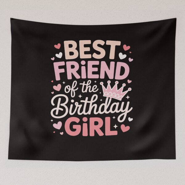 Item preview, Best Friend of the Birthday Girl Cute Pink Matching Family designed and sold by LapFemile.