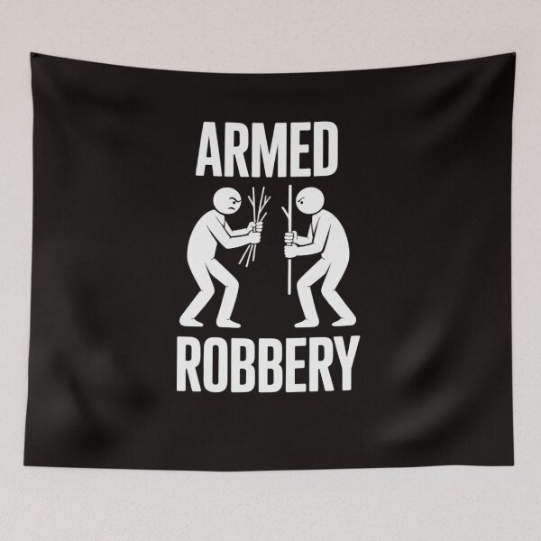 Item preview, Armed Robbery Sarcastic Sarcasm Stickman Stick Figure designed and sold by LapFemile.
