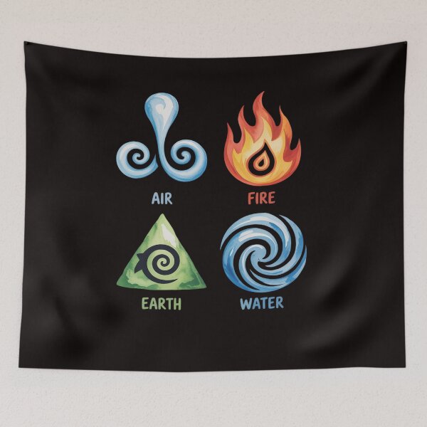 Item preview, Air Fire Water Earth Logo designed and sold by LapFemile.