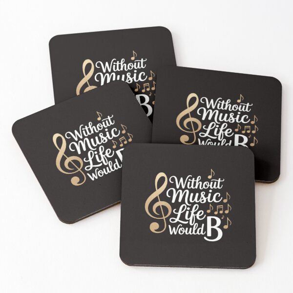 Item preview, Without Music Life Would B Flat II - Music Quotes designed and sold by LapFemile.