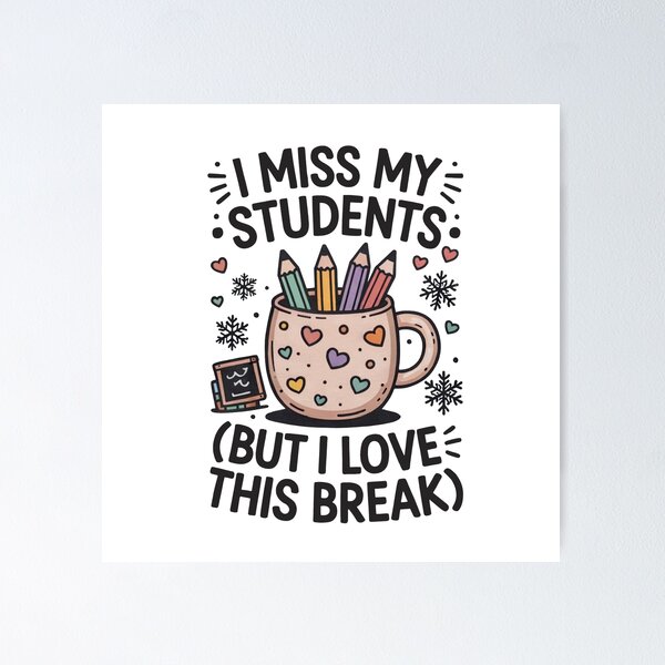Item preview, I Miss My Students But I Love This Break – Teacher Christmas Shirt designed and sold by GrzeGorzoG.