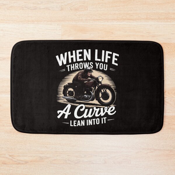 Item preview, When Life Throws You A Curve Lean Into It - Biker Motorcycle designed and sold by LapFemile.