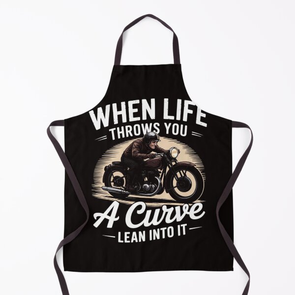 Item preview, When Life Throws You A Curve Lean Into It - Biker Motorcycle designed and sold by LapFemile.
