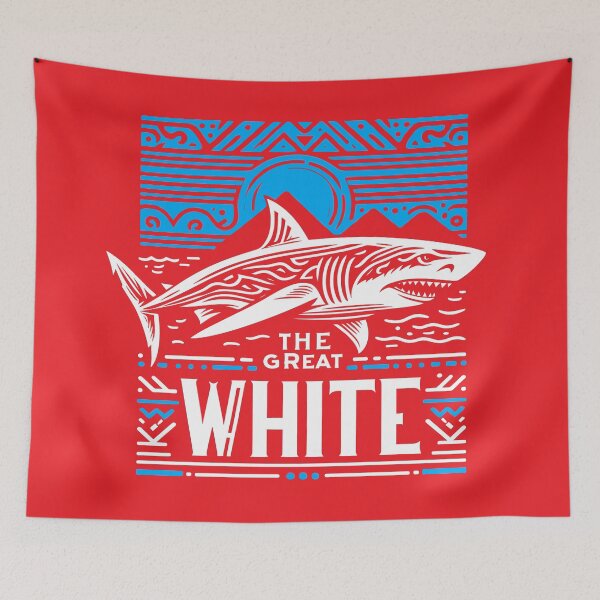 Item preview, The Great White tribal urban style - Red Blue designed and sold by The-Great-White.
