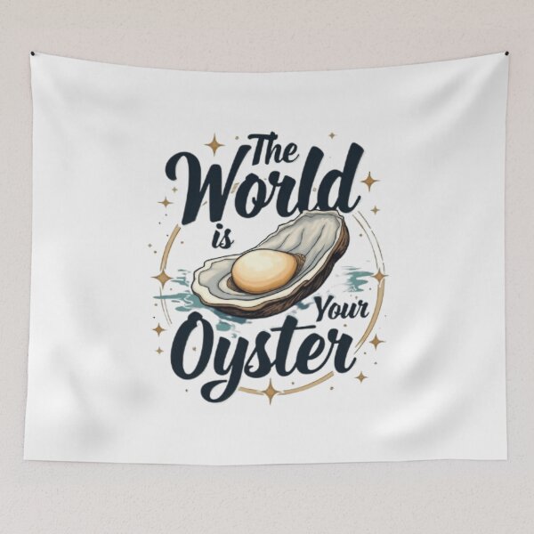 Item preview, The World Is Your Oyster – Adventure & Opportunity Tee designed and sold by WillRose-Fashon.