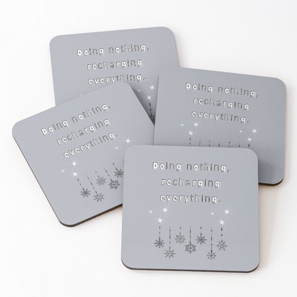 Item preview, Doing Nothing, Recharging Everything — Cozy Pastel Quote designed and sold by mintmono-studio.