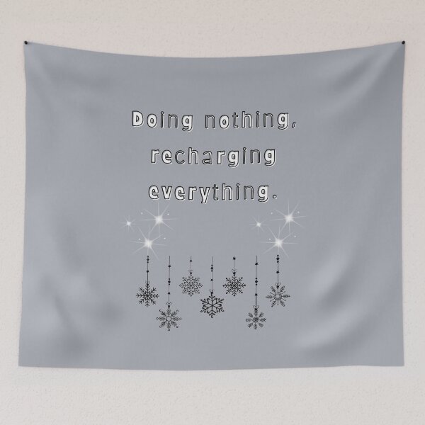 Item preview, Doing Nothing, Recharging Everything — Cozy Pastel Quote designed and sold by mintmono-studio.