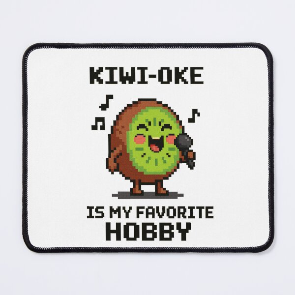 Item preview, Kiwi-oke Is My Favorite Hobby | Cute Singing Pixel Kiwi Pun Design designed and sold by BoxaroundJacks.