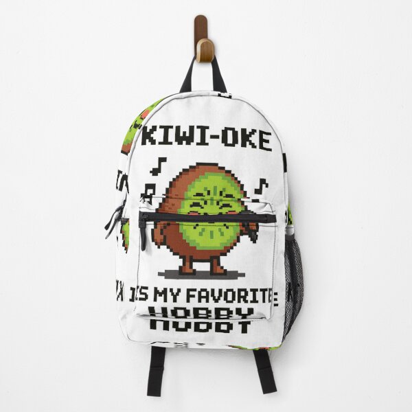 Item preview, Kiwi-oke Is My Favorite Hobby | Cute Singing Pixel Kiwi Pun Design designed and sold by BoxaroundJacks.