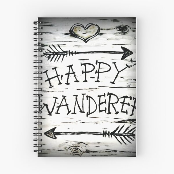 Item preview, Happy Wanderer / Wanderlust / Traveller / Van Life / Birch Bark / Arrows / Hiker / Adventure designed and sold by artenvironments.