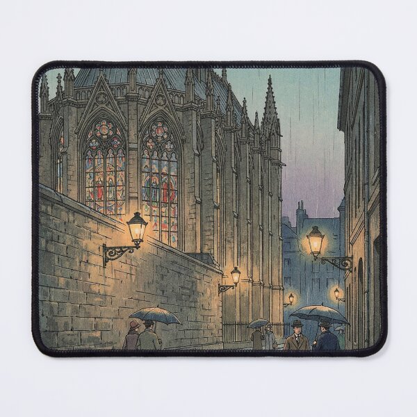 Item preview, Sainte Chapelle at Night Japanese Woodblock Print designed and sold by Takeda-art.