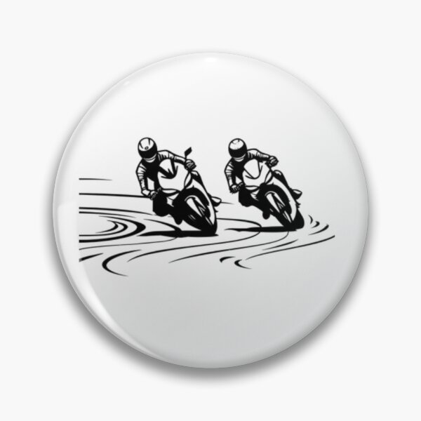 Item preview, Two motorbike riders turning in a race curve designed and sold by Aariq.