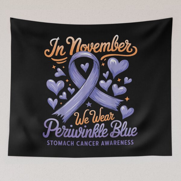 Item preview, In November We Wear Periwinkle Blue Stomach Cancer Awareness Shirt designed and sold by Marga1994.