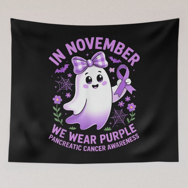 Item preview, In November We Wear Purple Pancreatic Cancer Awareness Support Shirt designed and sold by Marga1994.