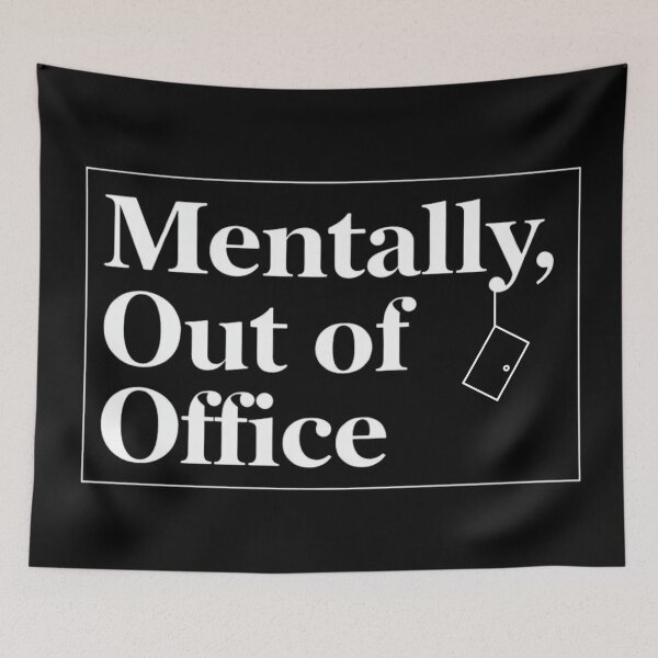 Item preview, Mentally Out of Office – Minimalist Workplace Humor Shirt designed and sold by PunAtWork.