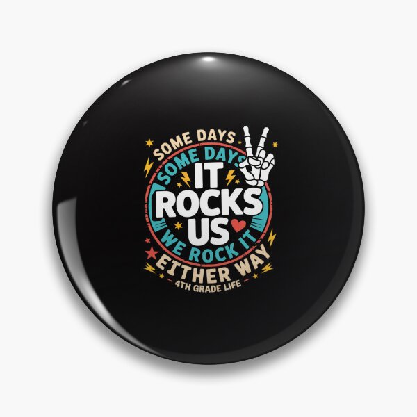 Item preview, Some Days We Rock It 4th Grade Life Back To School designed and sold by ConceptThena.