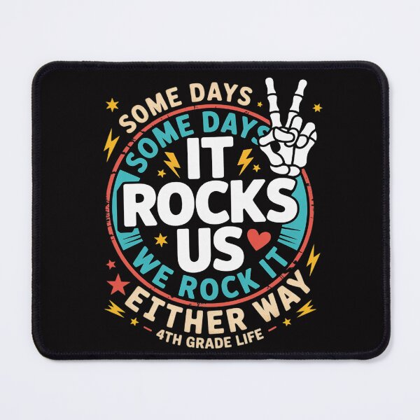 Item preview, Some Days We Rock It 4th Grade Life Back To School designed and sold by ConceptThena.