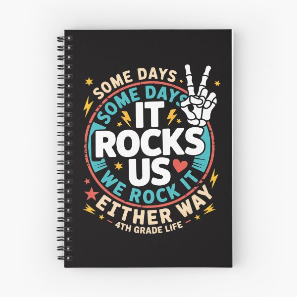 Item preview, Some Days We Rock It 4th Grade Life Back To School designed and sold by ConceptThena.