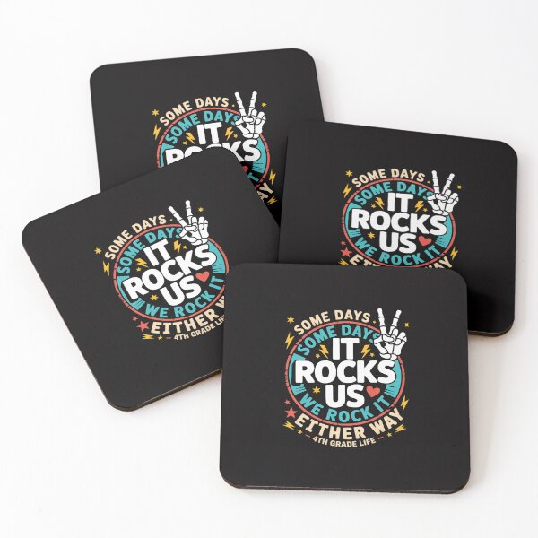 Item preview, Some Days We Rock It 4th Grade Life Back To School designed and sold by ConceptThena.