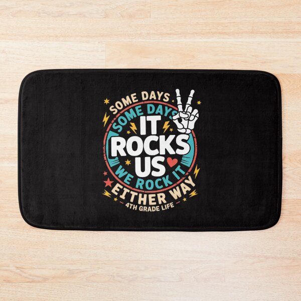 Item preview, Some Days We Rock It 4th Grade Life Back To School designed and sold by ConceptThena.