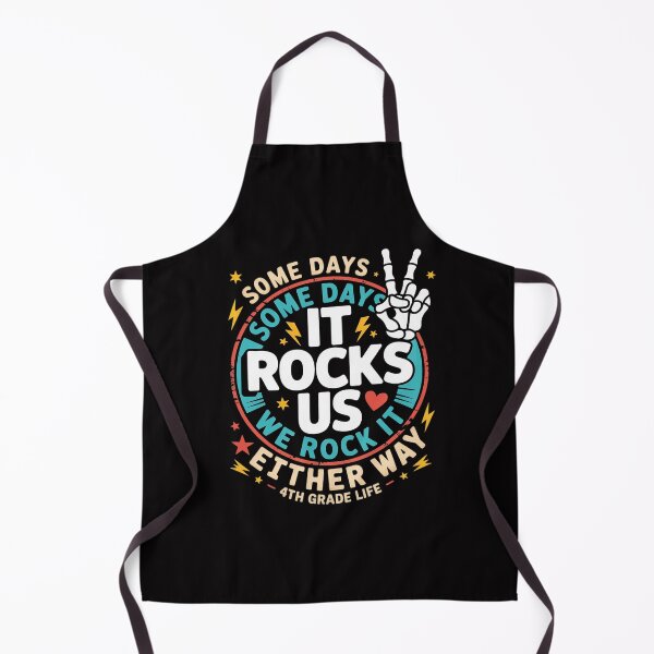 Item preview, Some Days We Rock It 4th Grade Life Back To School designed and sold by ConceptThena.