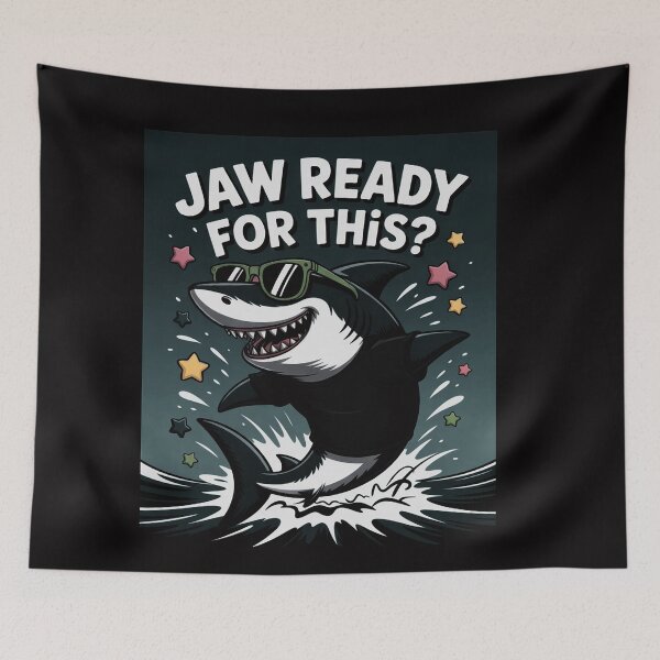 Item preview, Shark Jaw Ready For This Shark Pun designed and sold by ConceptThena.