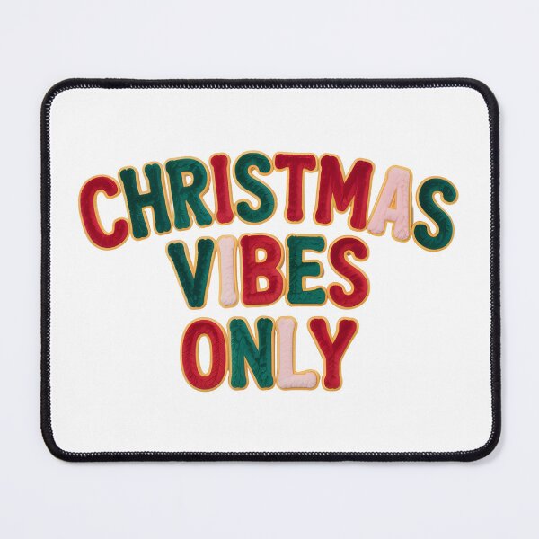 Item preview, Christmas Vibes Only – Chenille Varsity Patch Christmas Lettering designed and sold by CoastalEmp.