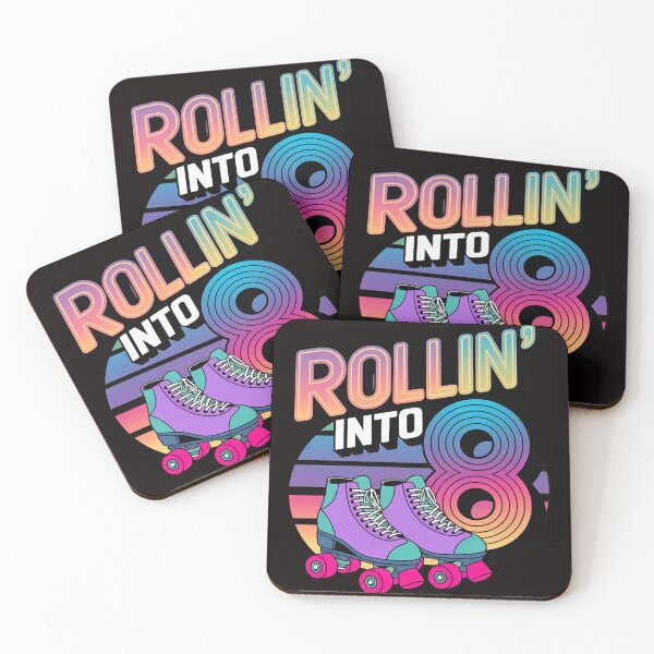 Item preview, Rollin' into 8 Roller Skating Rink 8th Birthday Party Girls designed and sold by MelSurf.