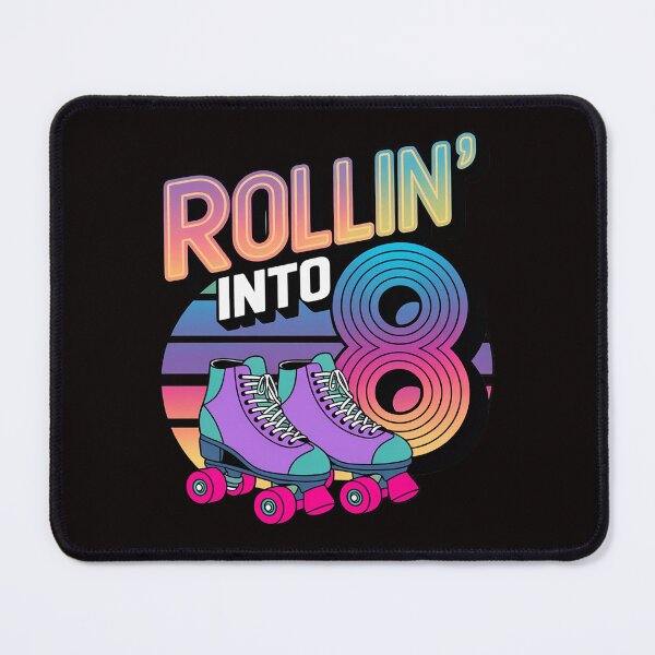 Item preview, Rollin' into 8 Roller Skating Rink 8th Birthday Party Girls designed and sold by MelSurf.