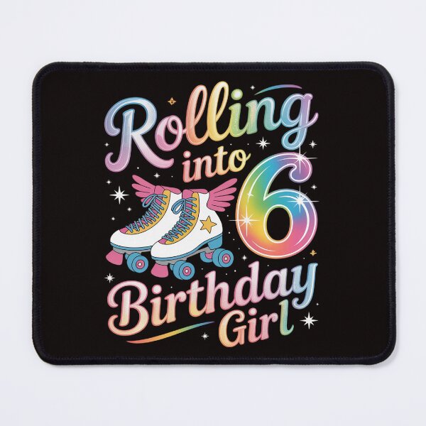 Item preview, Rollin' into 6 Roller Skating Rink 6th Birthday Party Girls designed and sold by MelSurf.