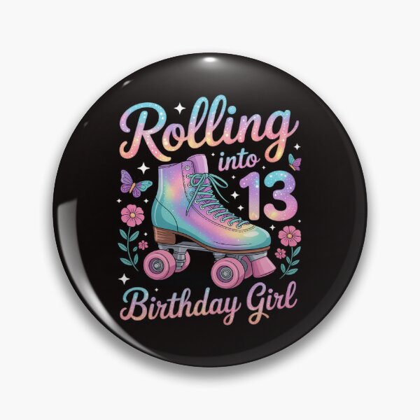 Item preview, Rollin' Into 13 Roller Skating Rink Thirteen Bday Girl Party designed and sold by MelSurf.