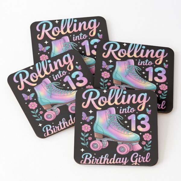 Item preview, Rollin' Into 13 Roller Skating Rink Thirteen Bday Girl Party designed and sold by MelSurf.