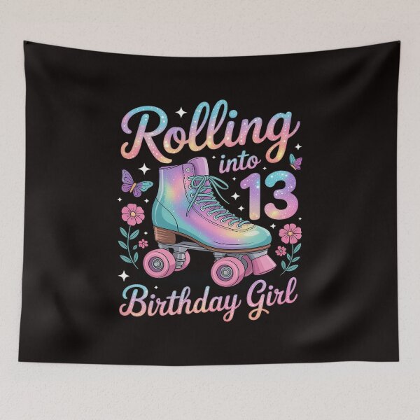 Item preview, Rollin' Into 13 Roller Skating Rink Thirteen Bday Girl Party designed and sold by MelSurf.