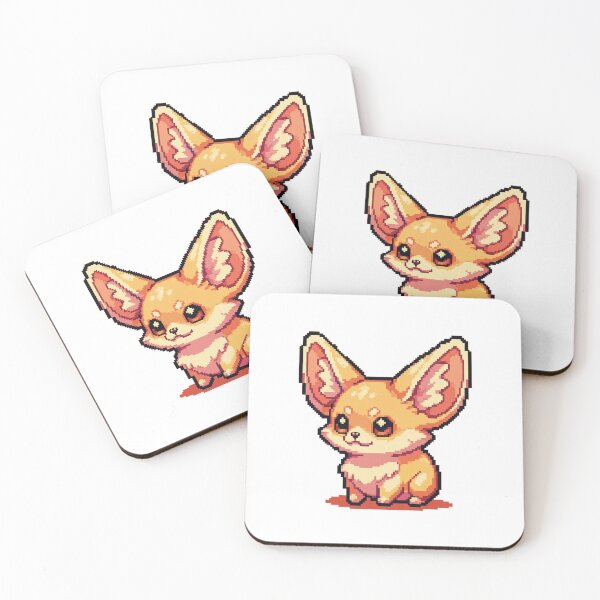 Item preview, Fennec Fox Puffling – Pastel Kawaii Desert Cutie designed and sold by Pixel Girl Aesthetic Studio.