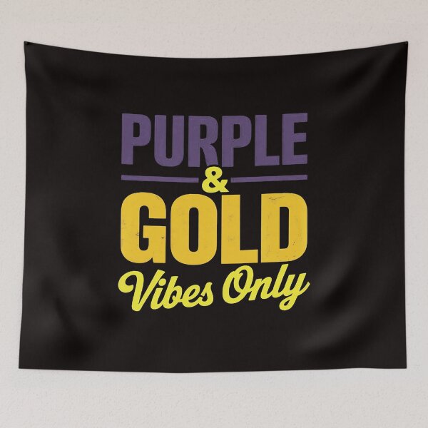 Item preview, Purple And Gold Vibes Only Game Day For High School Football designed and sold by MelSurf.