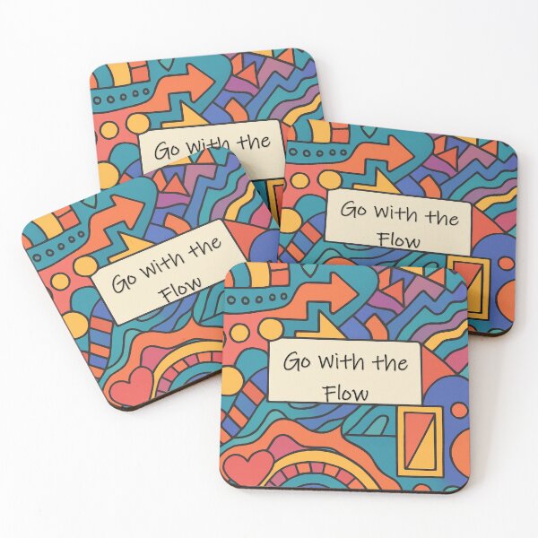 Item preview, Go With the Flow – Retro 70s Abstract Organic Design designed and sold by AlondraStudio.