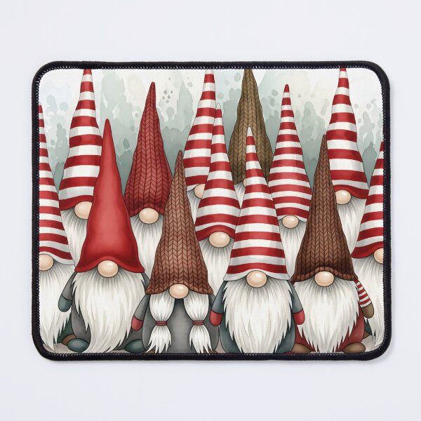 Item preview, Large Group of Holiday Gnomes with Striped and Knitted Hats designed and sold by homydesign.