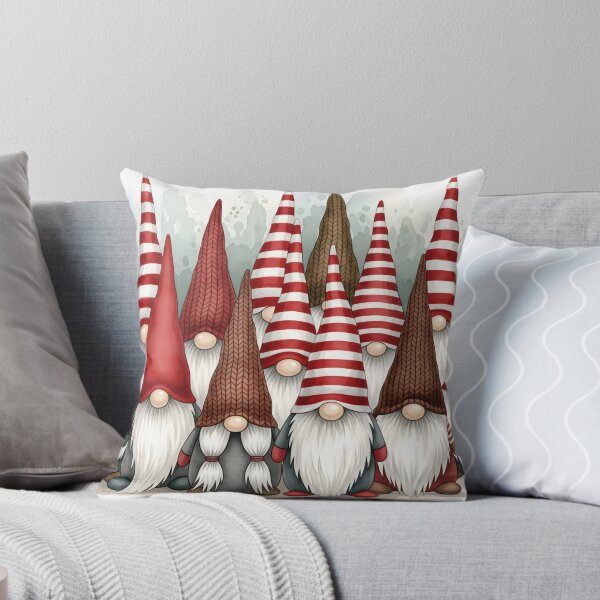 Item preview, Large Group of Holiday Gnomes with Striped and Knitted Hats designed and sold by homydesign.