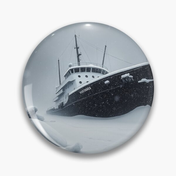 Item preview, "Snow-Buried Shipwreck Sikumars - Arctic Ghost Ship Art" designed and sold by EllDAV777.