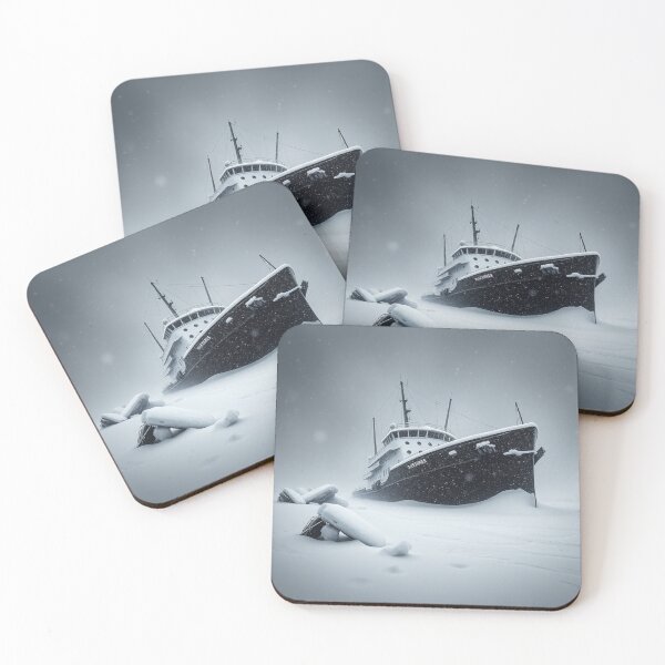 Artikelvorschau, „Schneebegrabenes Schiffswrack Sikumars – Arktische Geisterschiff-Kunst“ entworfen und verkauft von EllDAV777.