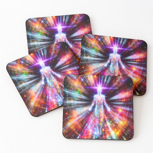Item preview, Spiritual Awakening Light Being – Cosmic Enlightenment Art designed and sold by Vicksin ⭐⭐⭐⭐⭐.