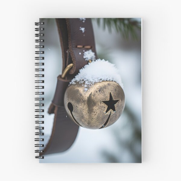 Item preview, Close Up of Snowy Brass Jingle Bell on Leather Strap designed and sold by homydesign.