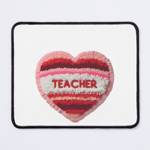 Item preview, Tufted Textural “Teacher” Heart Design designed and sold by schoolarts.